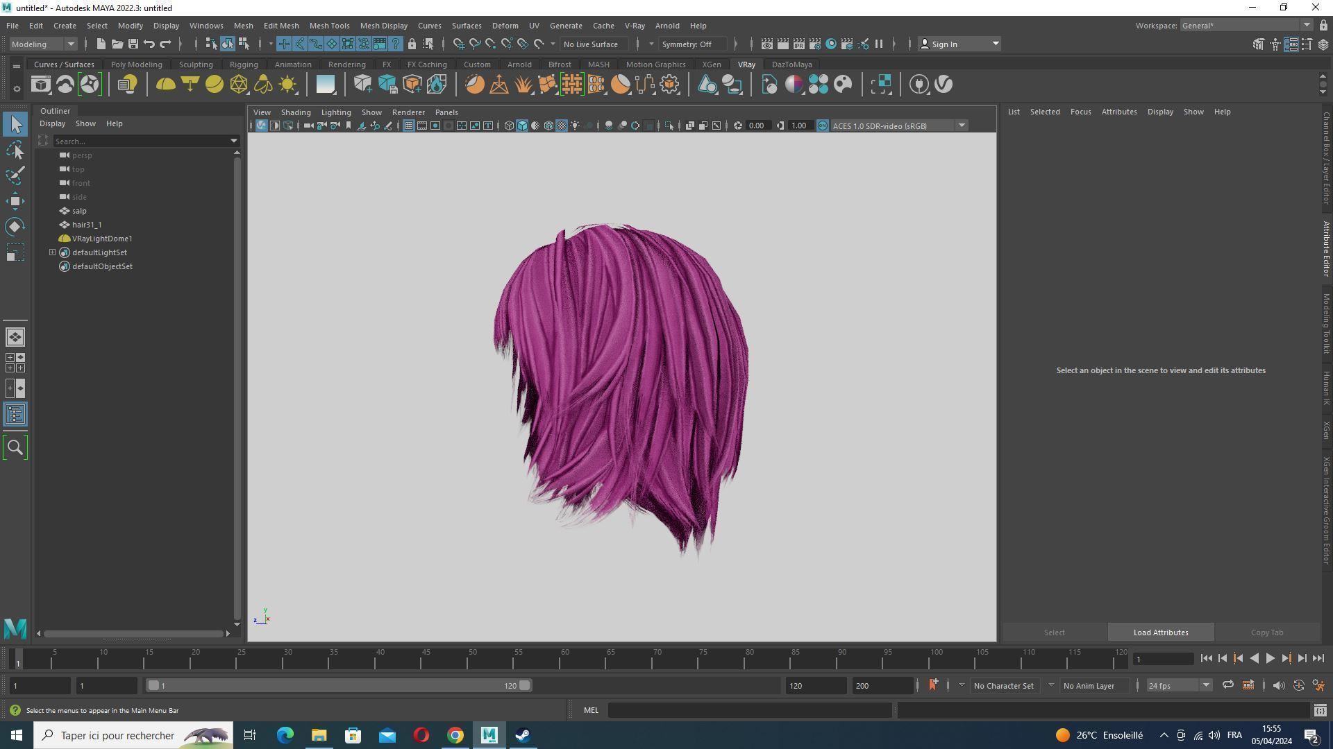 Classic Bob Hair Low-poly 3D model_14