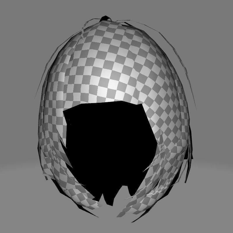 Classic Bob Hair Low-poly 3D model_17