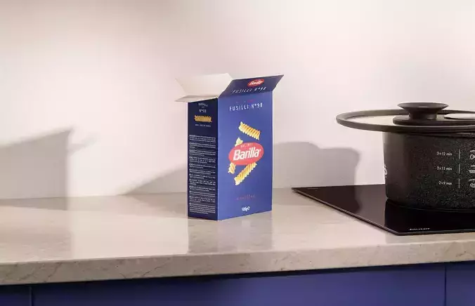 Barilla - Fusilli Packaging  - Pasta - 3D Model - Box