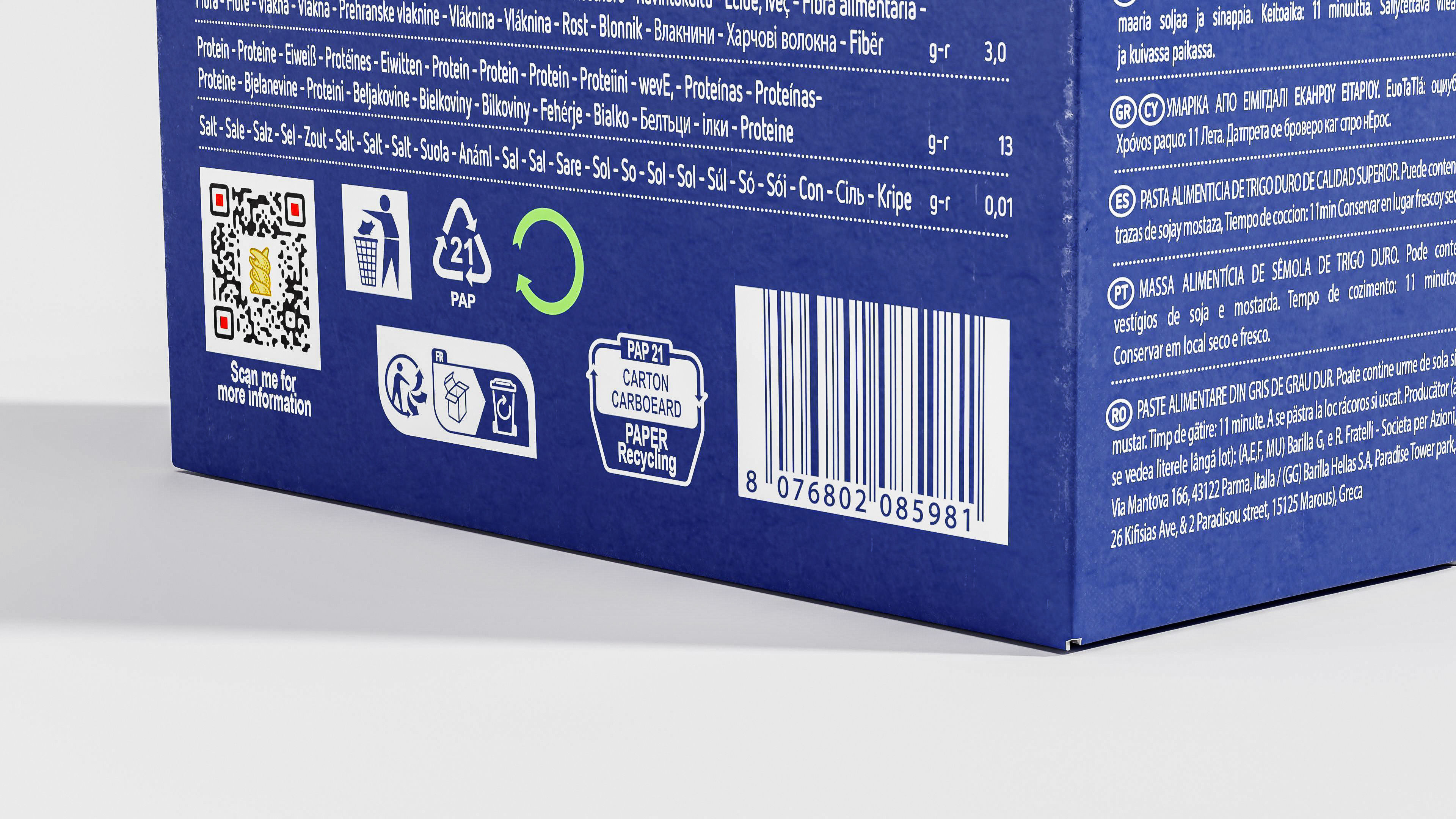 Barilla - Fusilli Packaging  - Pasta - 3D Model - Box Low-poly 3D model_7