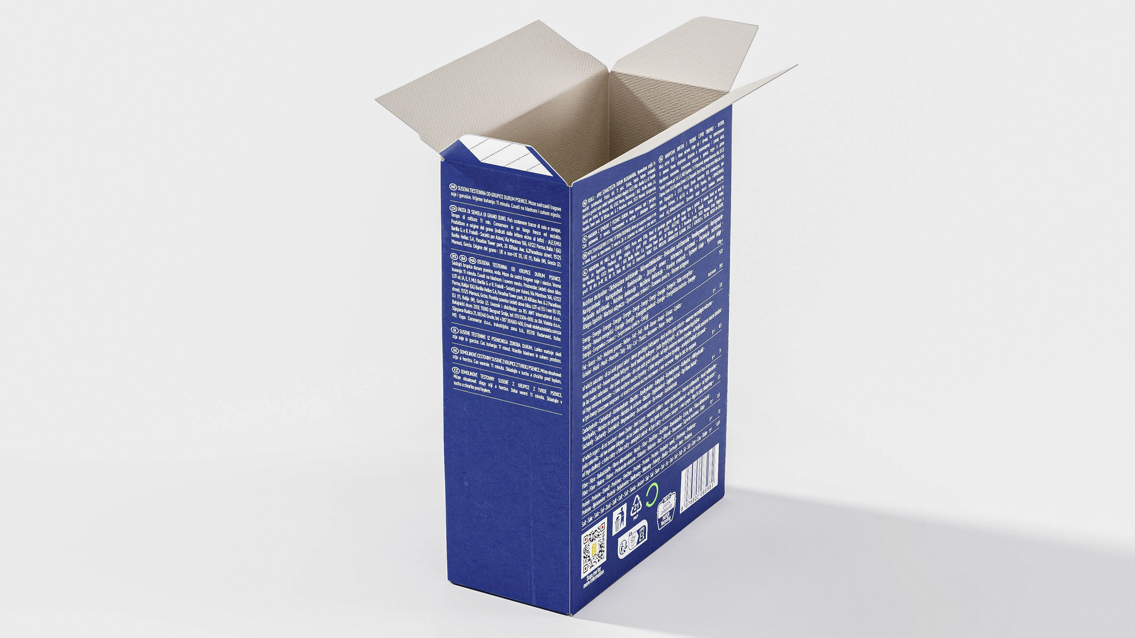 Barilla - Fusilli Packaging  - Pasta - 3D Model - Box Low-poly 3D model_5