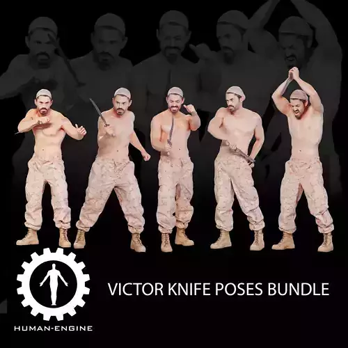 Male Scan - Victor Knife Poses Bundle