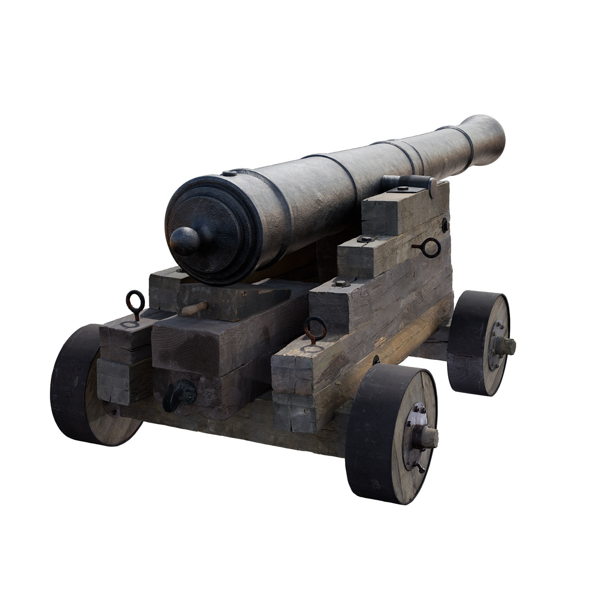 Cannon Naval 1 3D model_5