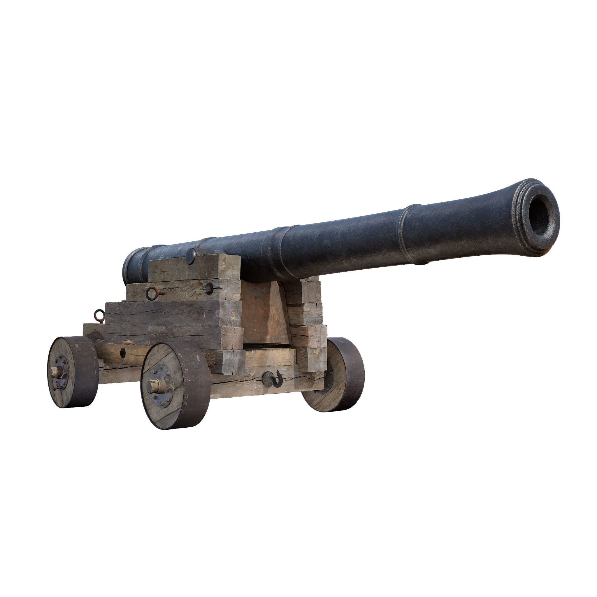 Cannon Naval 1 3D model_6