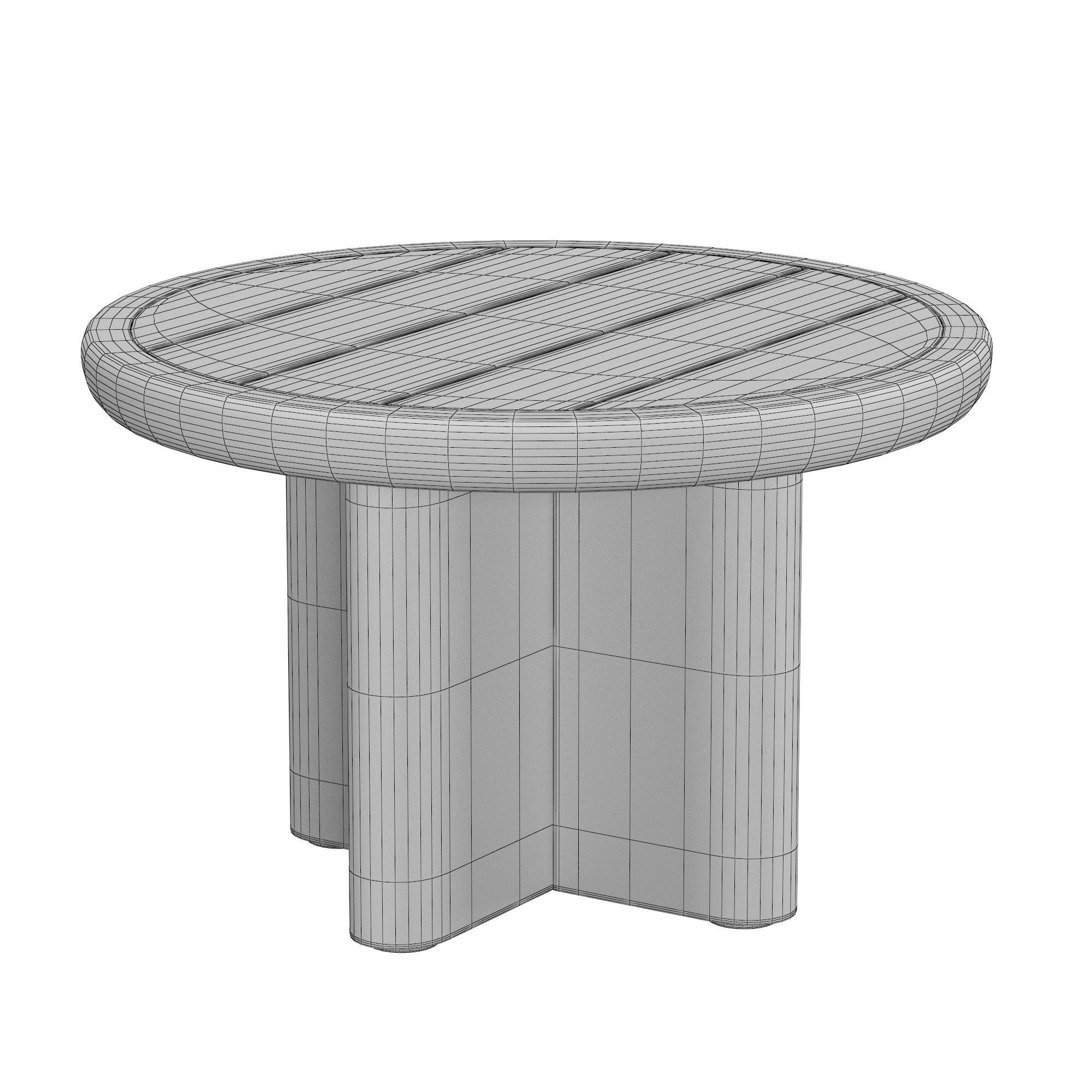 PALMA TEAK SIDE TABLE 3D model_4