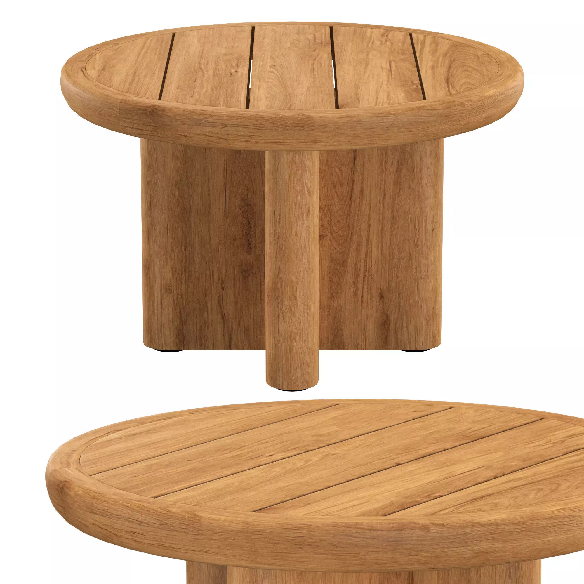 PALMA TEAK SIDE TABLE 3D model_0
