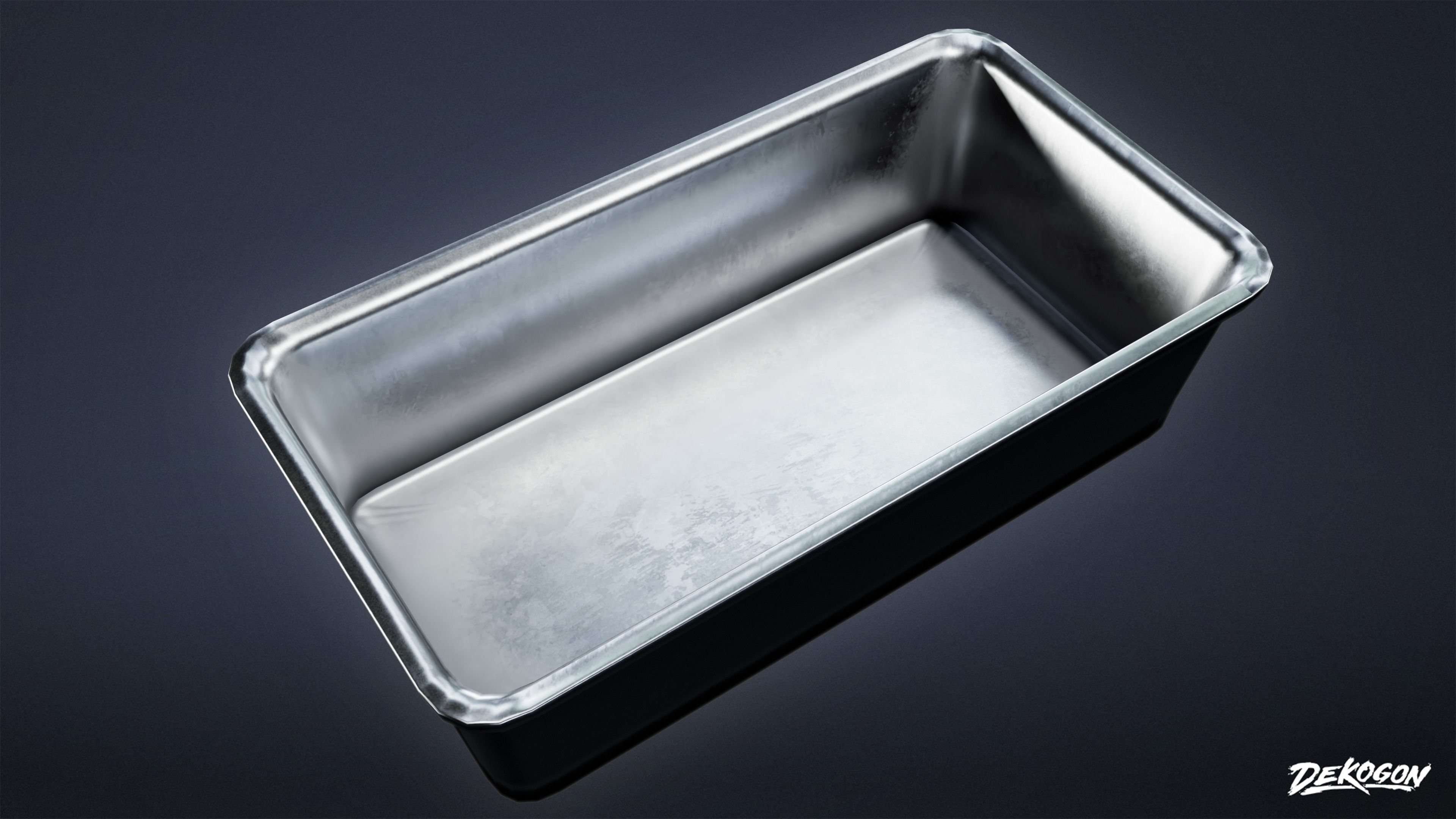 KITCHEN - Baking Pans 01 - LOW POLY Low-poly 3D model_8