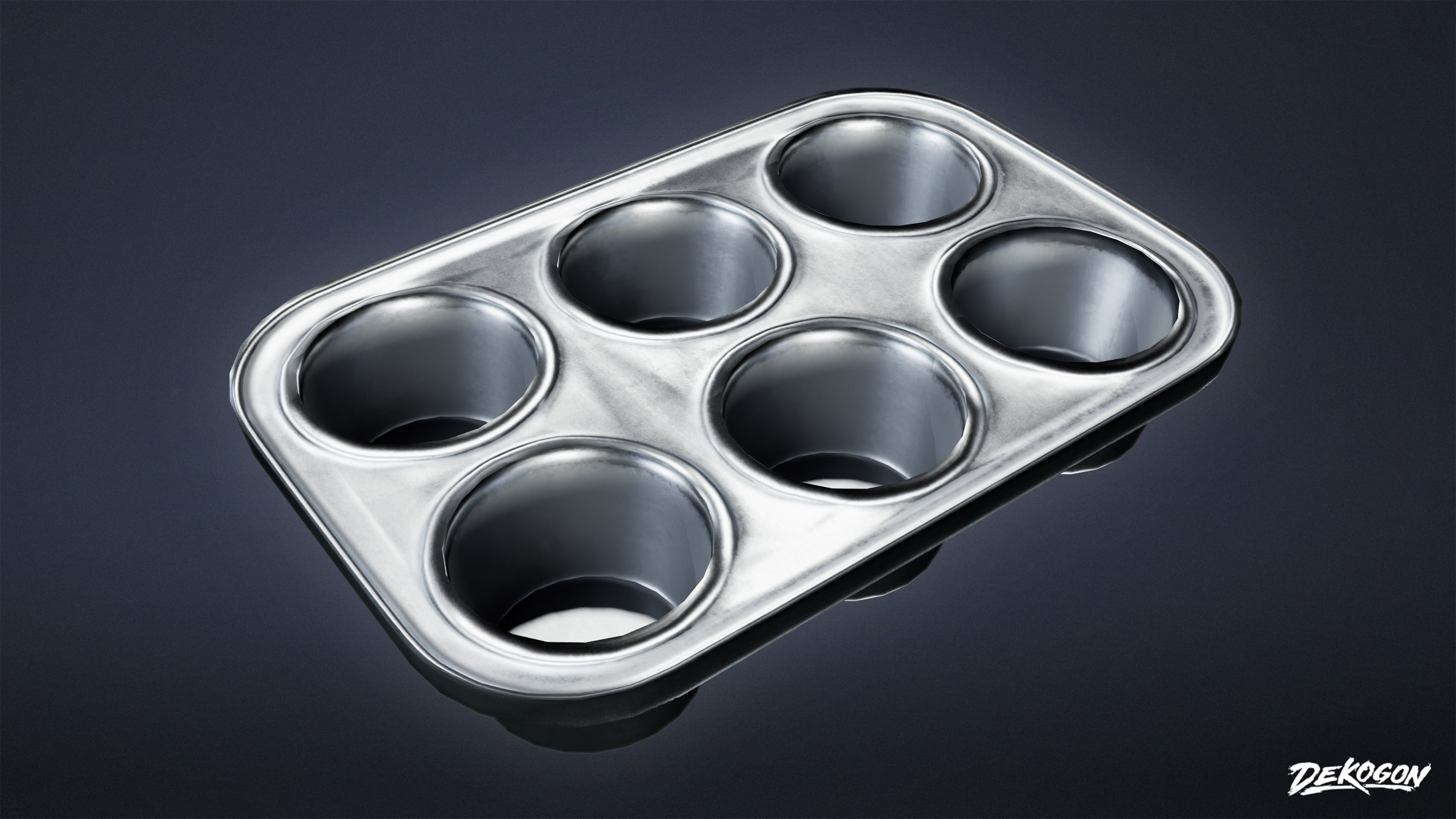 KITCHEN - Baking Pans 01 - LOW POLY Low-poly 3D model_5