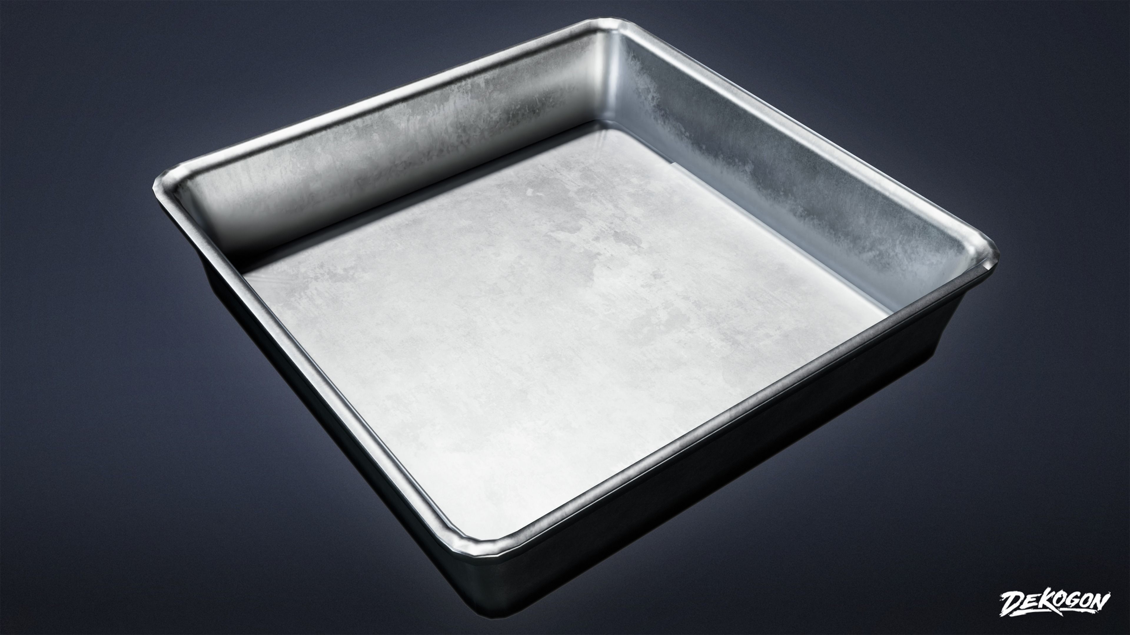 KITCHEN - Baking Pans 01 - LOW POLY Low-poly 3D model_7