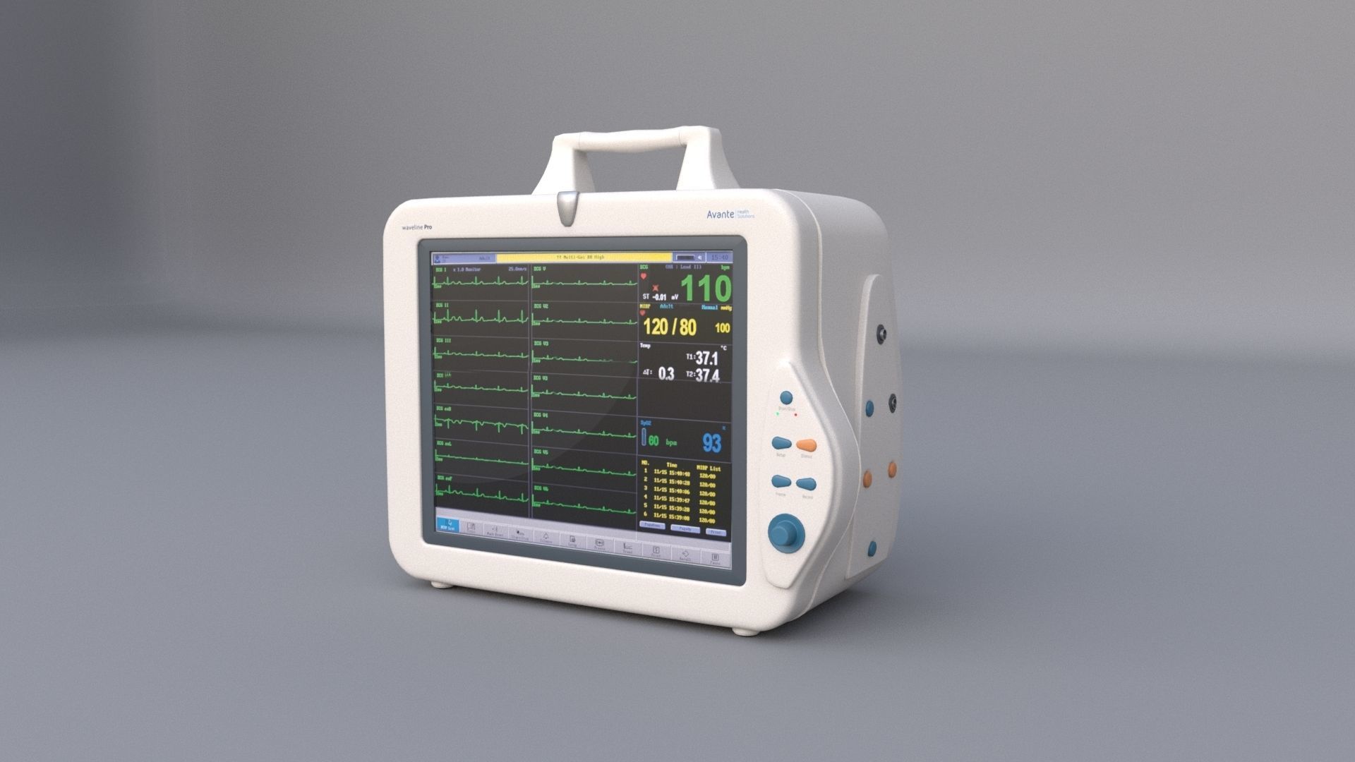 Patient Monitor 3D model_3