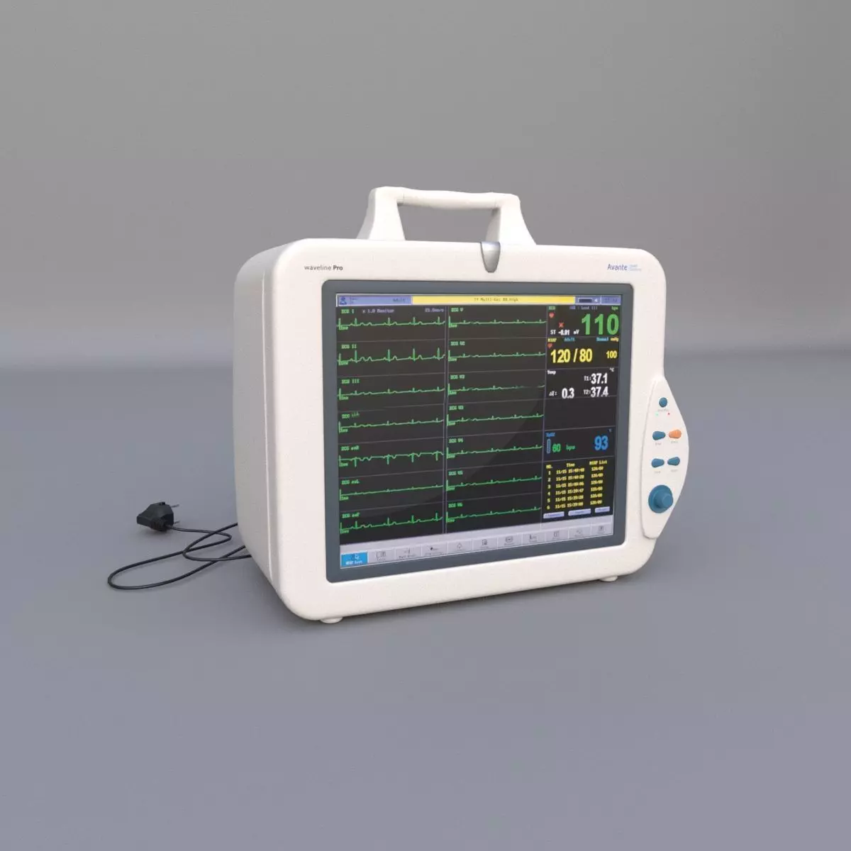 Patient Monitor 3D model_0