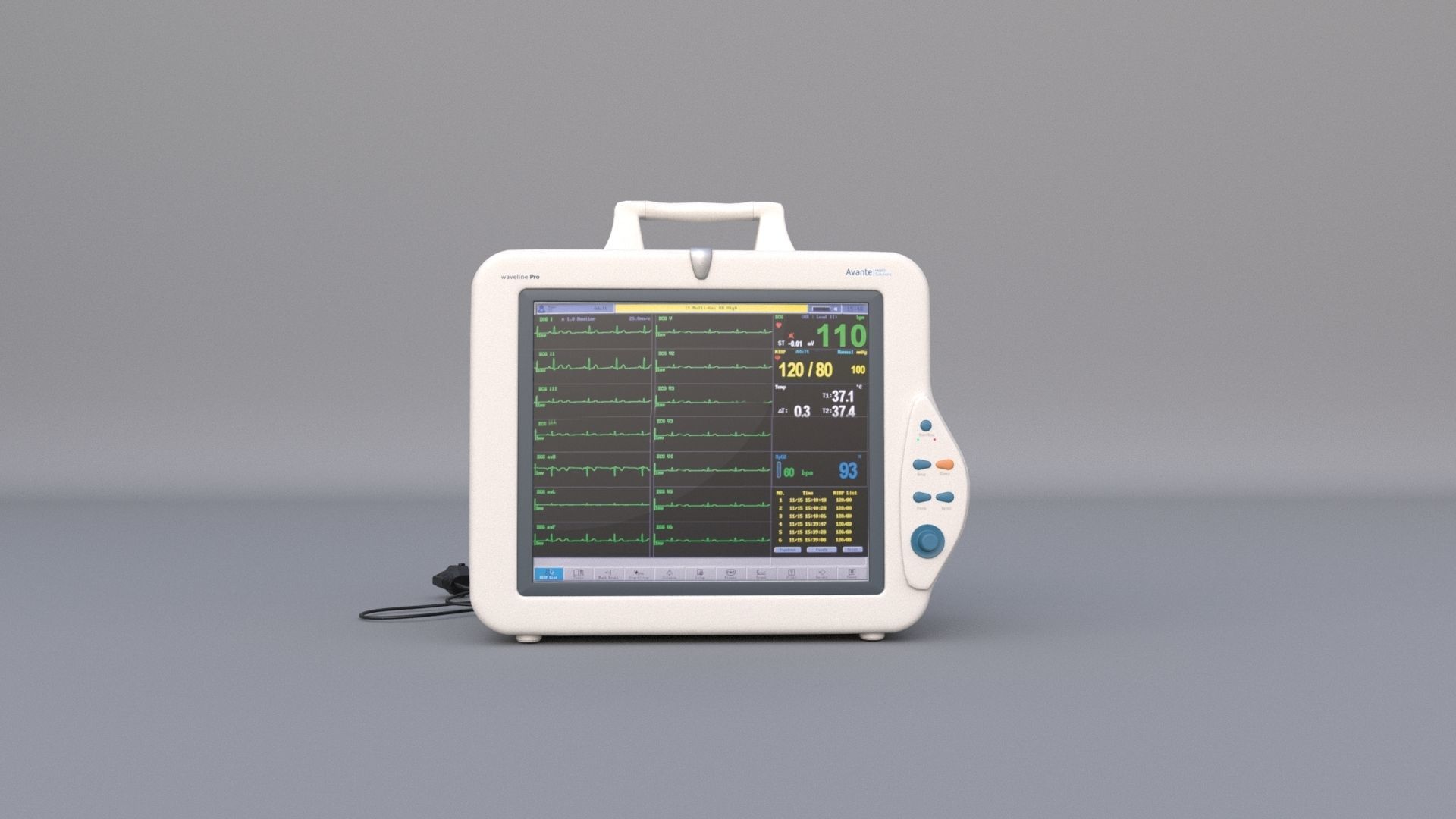 Patient Monitor 3D model_5