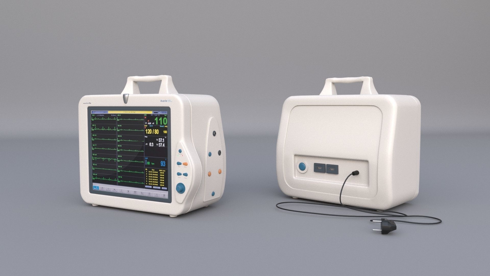 Patient Monitor 3D model_2