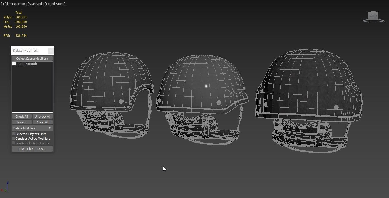 Tactical Ballistic Helmet SA-501 ACH 3D model_5