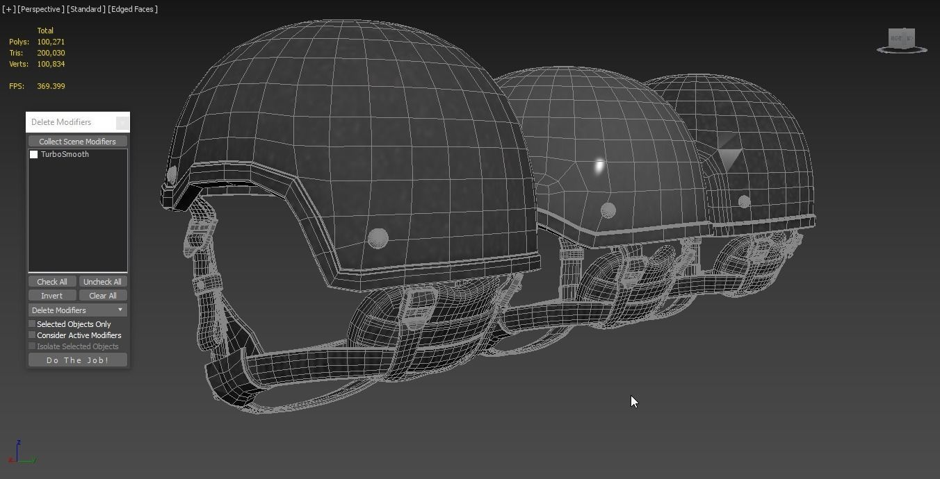 Tactical Ballistic Helmet SA-501 ACH 3D model_7
