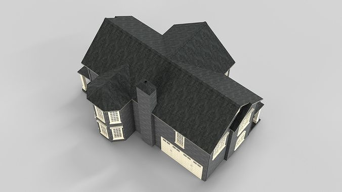 British House Design 19T1  Low-poly 3D model 5