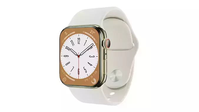 Apple Watch Series 8 Sport Band Gold Stainless Steel