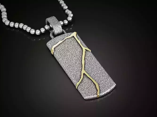 Kintsugi Japanese Art Pendant 3D print model