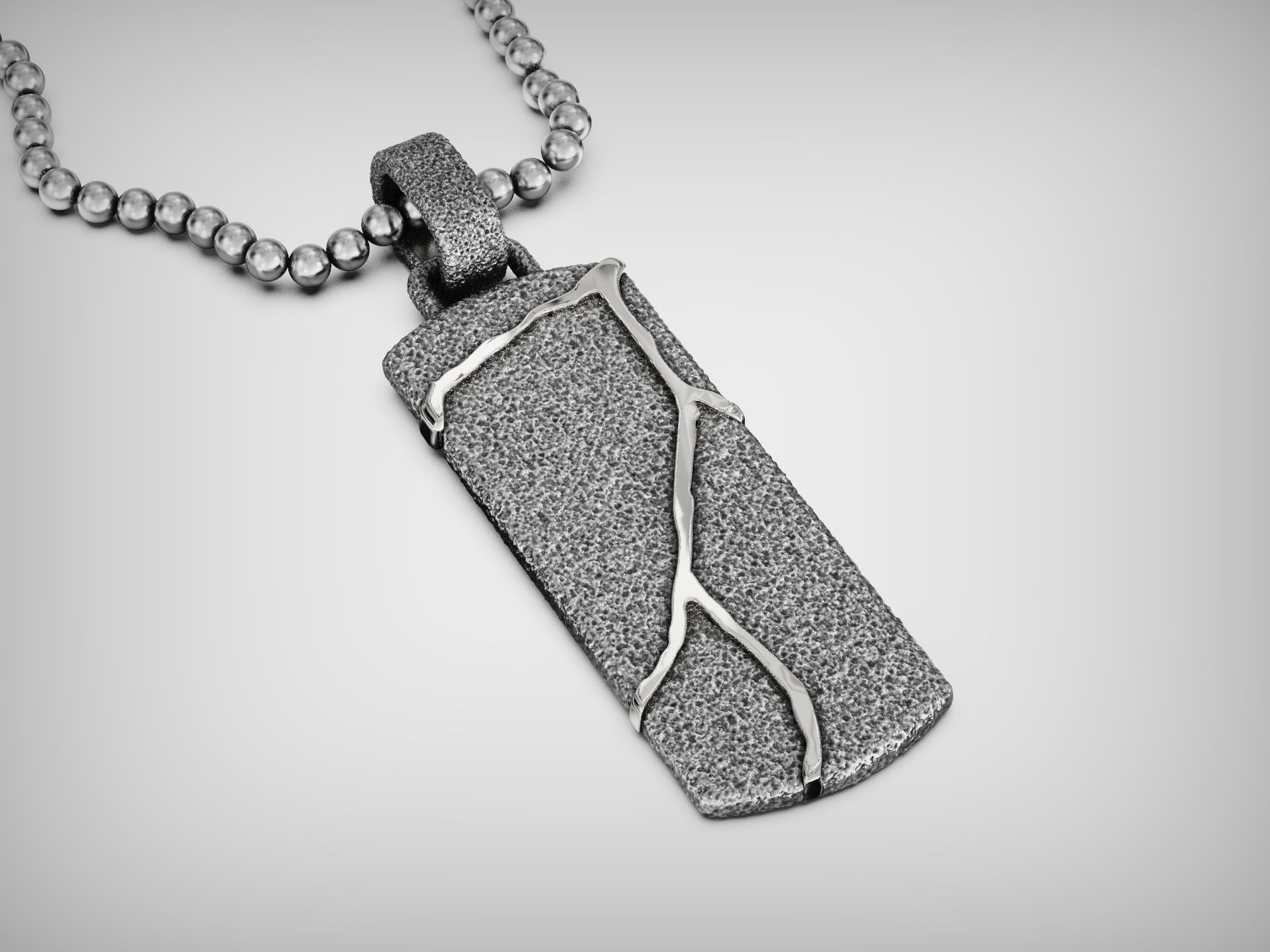 Kintsugi Japanese Art Pendant 3D print model_7
