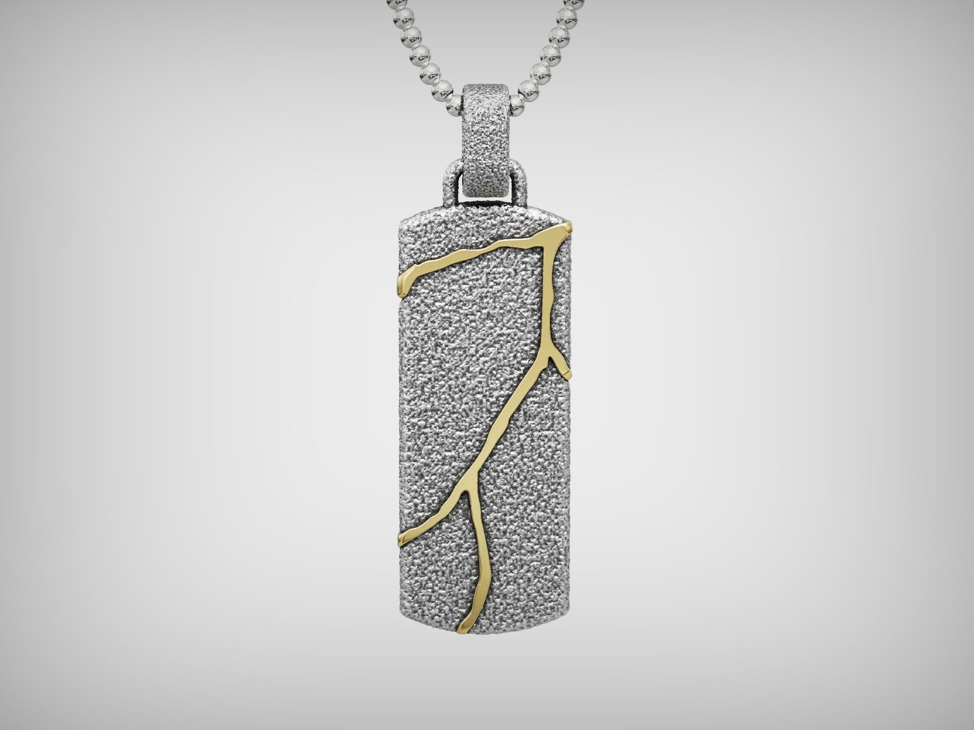 Kintsugi Japanese Art Pendant 3D print model_4