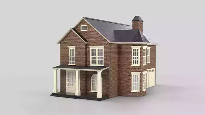 British House Design 19T4 Low-poly 3D model