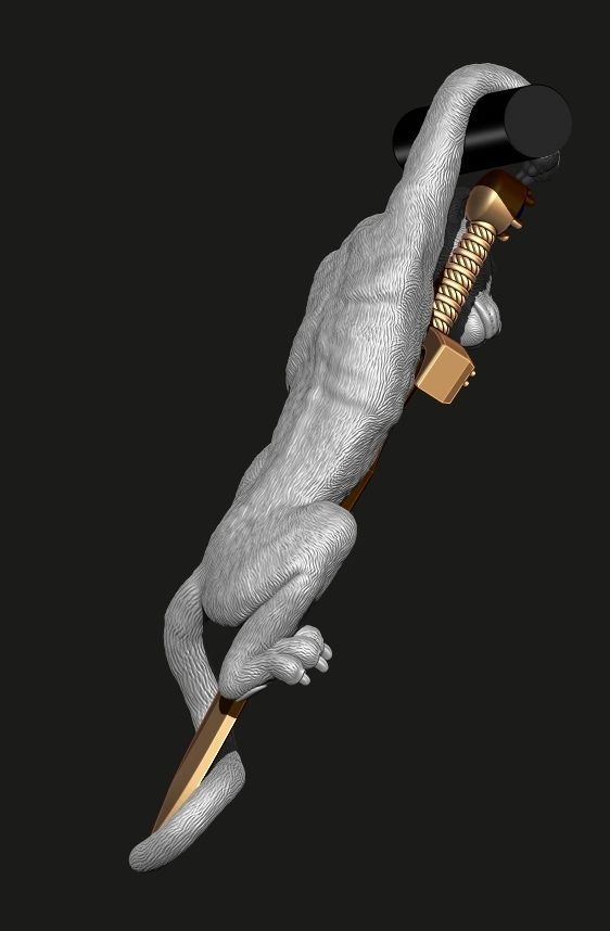 PANTHER PENDANT WITH A SWORD Printable Model 3D print model_11