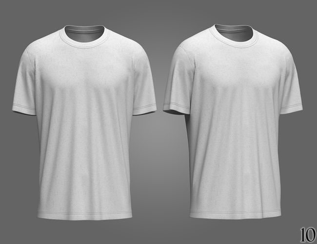 Mens Regular Fit T-Shirt 3D model