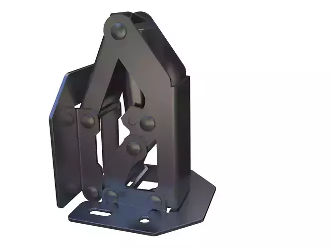 Non perforated 90 degree hinge