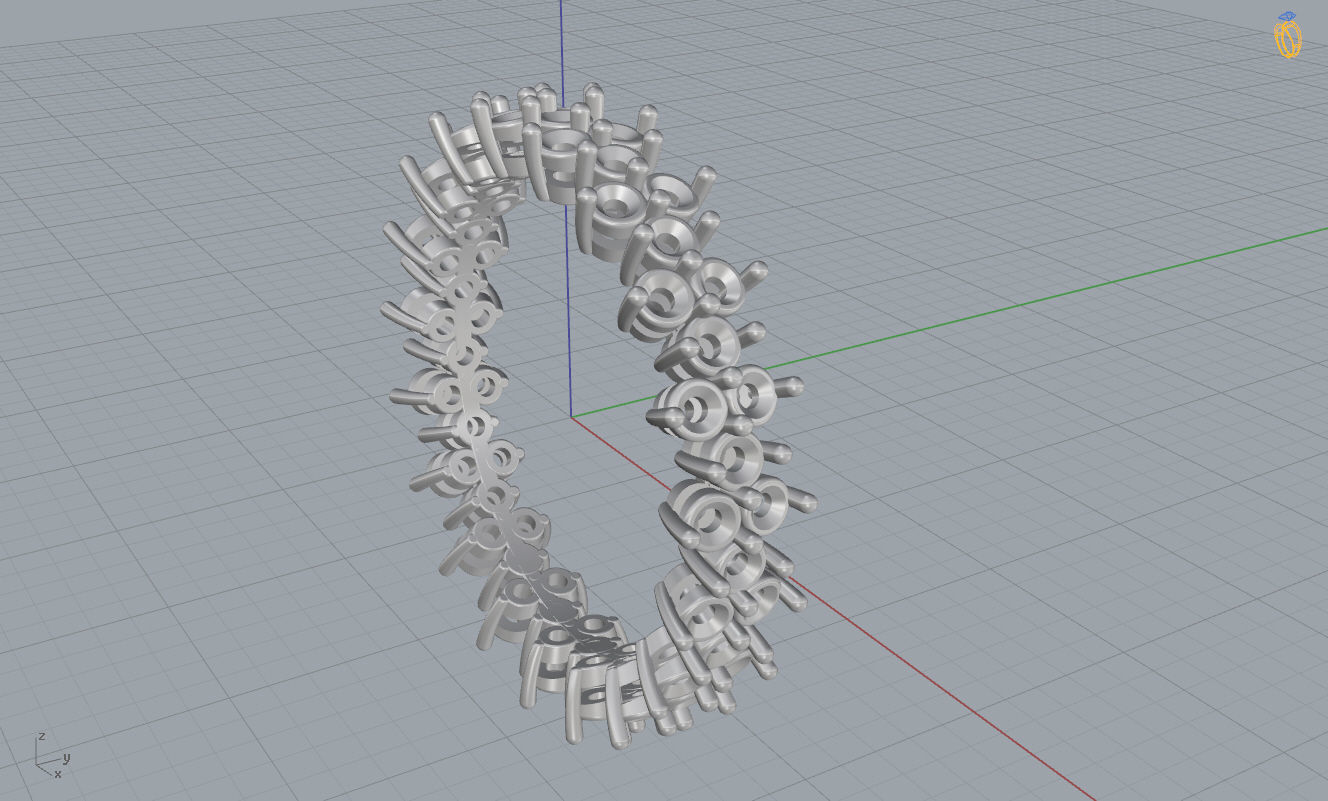 Women Ring 34 3D print model_12