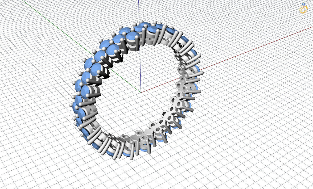 Women Ring 34 3D print model_13