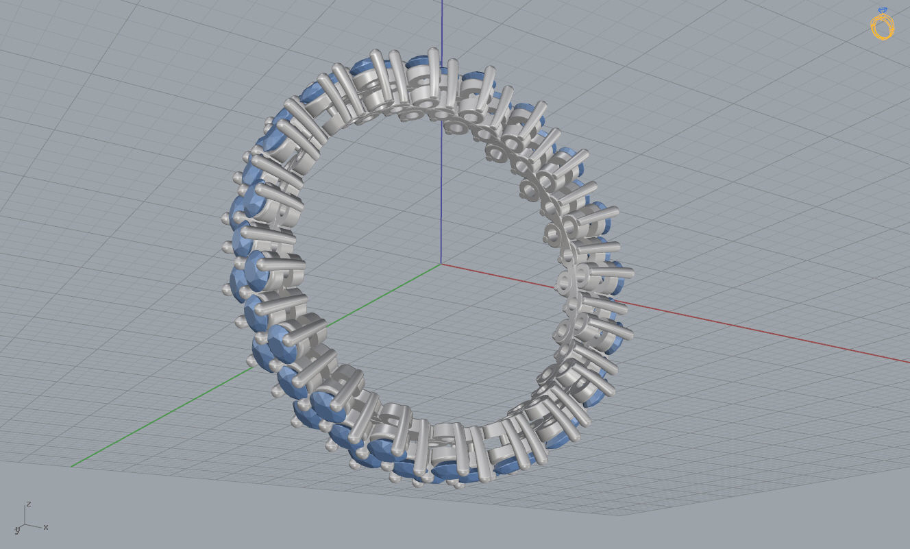 Women Ring 34 3D print model_11