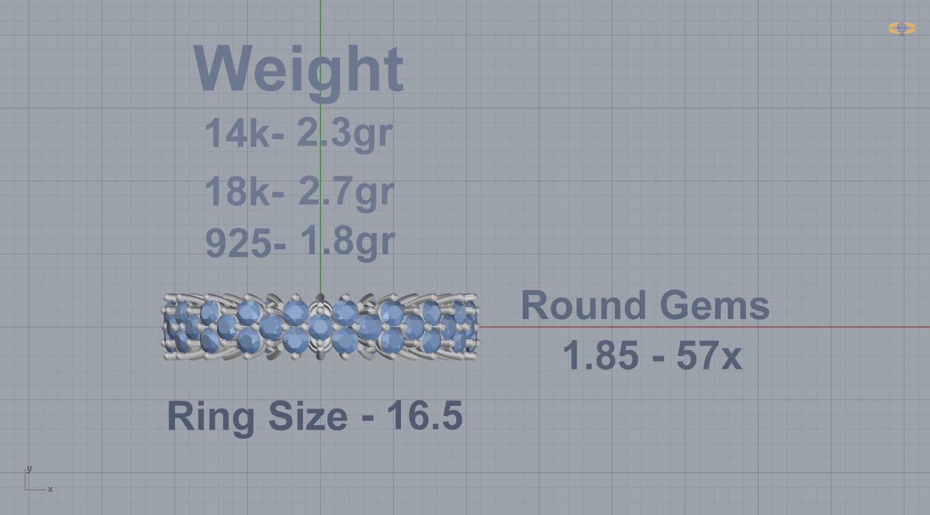 Women Ring 34 3D print model_4