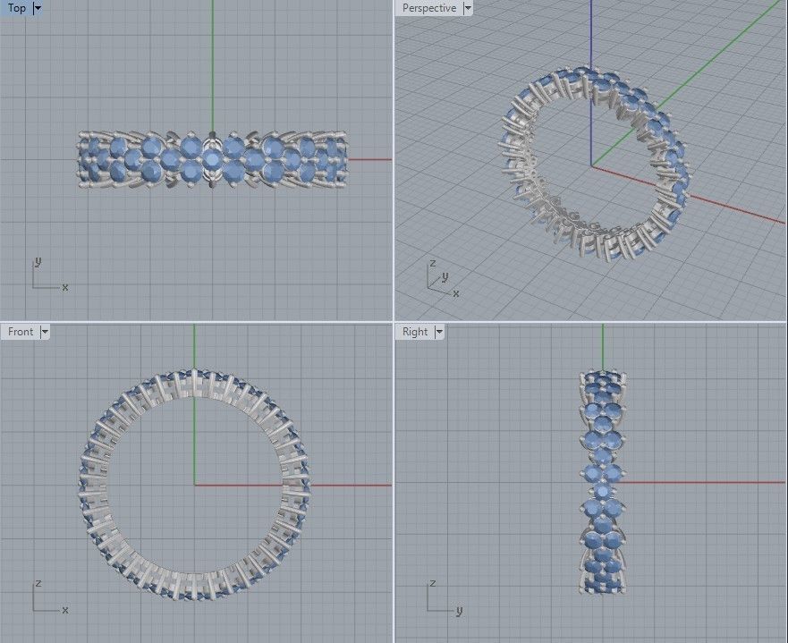 Women Ring 34 3D print model_6