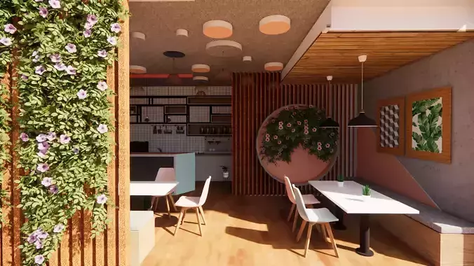 Modern Cafe Interior