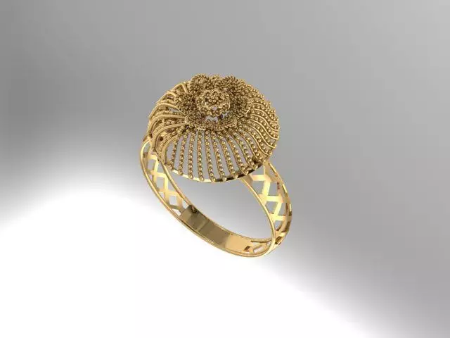Gold Ring 10 3D print model_0
