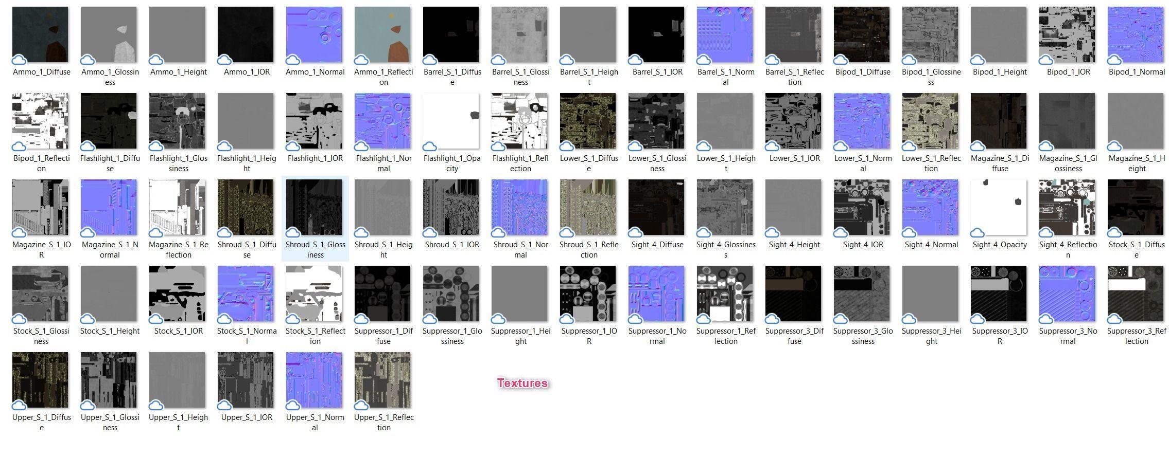 Sniper Rifle 1 Used Low-poly 3D model_25