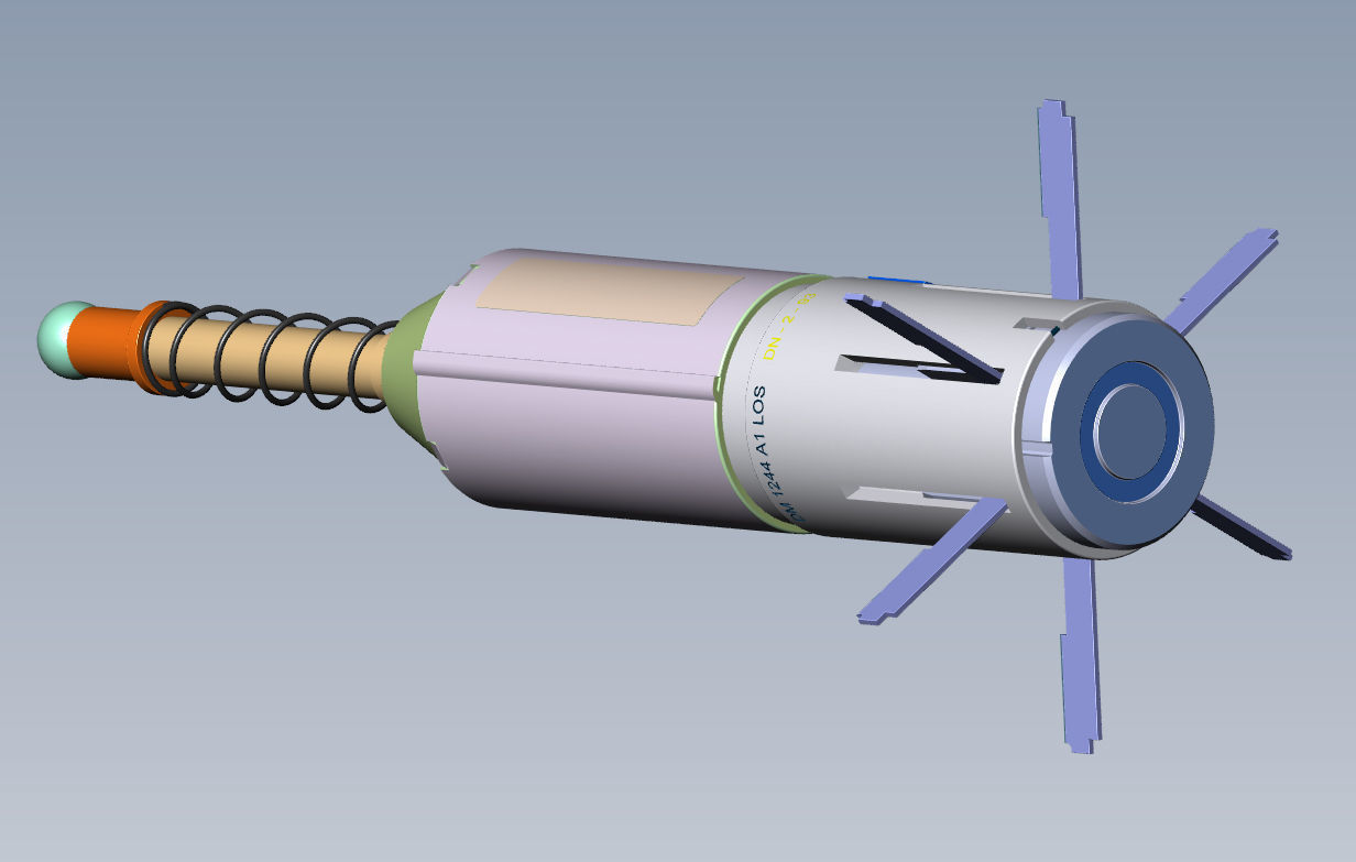 DM-1244  German Submunition Avia Bomb Anti Tank 3D model_7