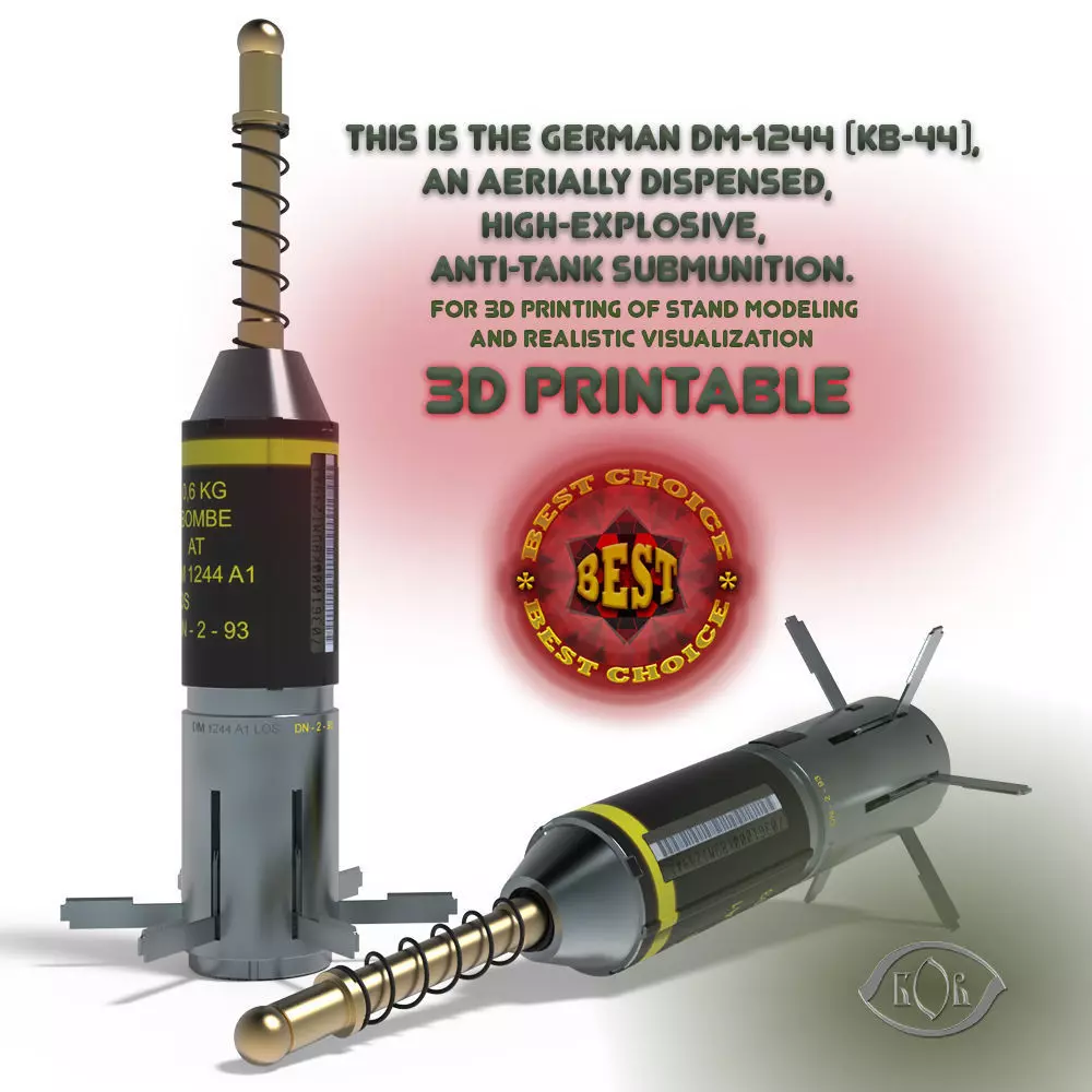DM-1244  German Submunition Avia Bomb Anti Tank 3D model_0