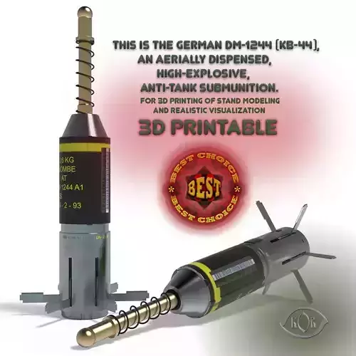 DM-1244  German Submunition Avia Bomb Anti Tank 3D model