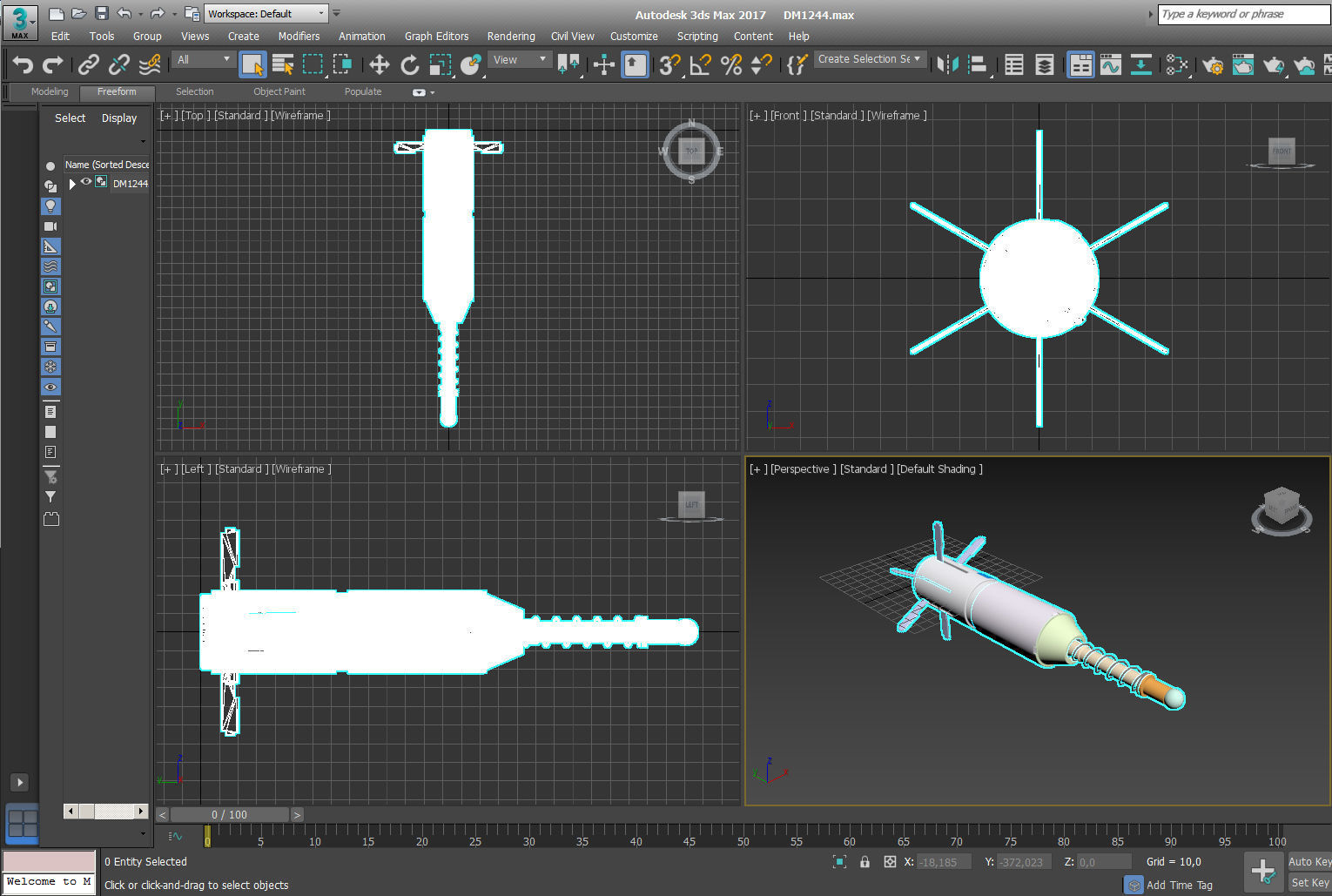 DM-1244  German Submunition Avia Bomb Anti Tank 3D model_13
