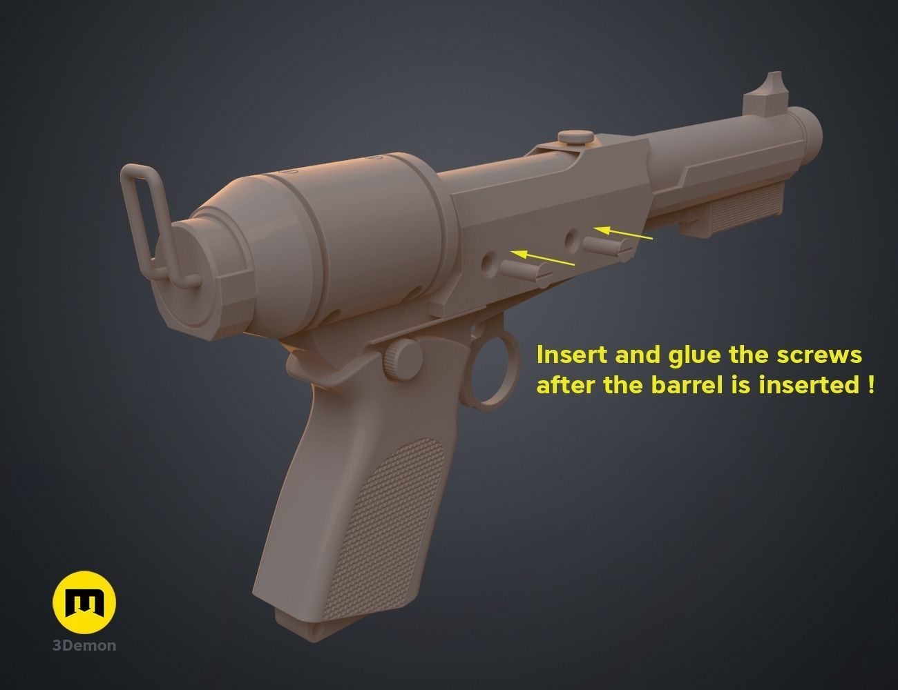 Lucy tranquilizer gun Fallout 3D print model_7