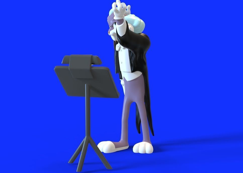 BUGS BUNNY AS LEOPOLD STOKOWSKI - PARTS AND COMPLETE  3D print model_6