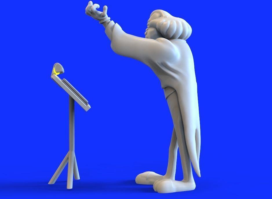 BUGS BUNNY AS LEOPOLD STOKOWSKI - PARTS AND COMPLETE  3D print model_16