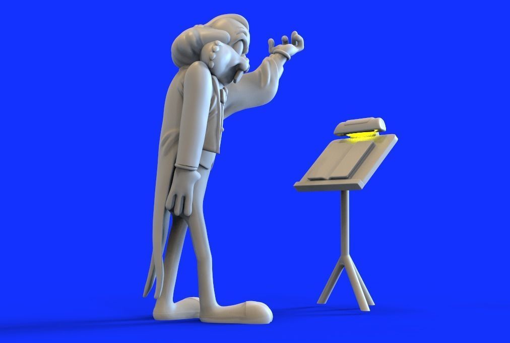 BUGS BUNNY AS LEOPOLD STOKOWSKI - PARTS AND COMPLETE  3D print model_12