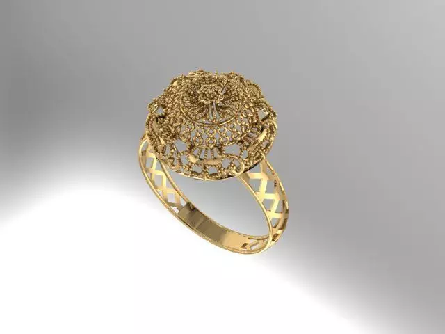 Gold Ring 11 3D print model_0