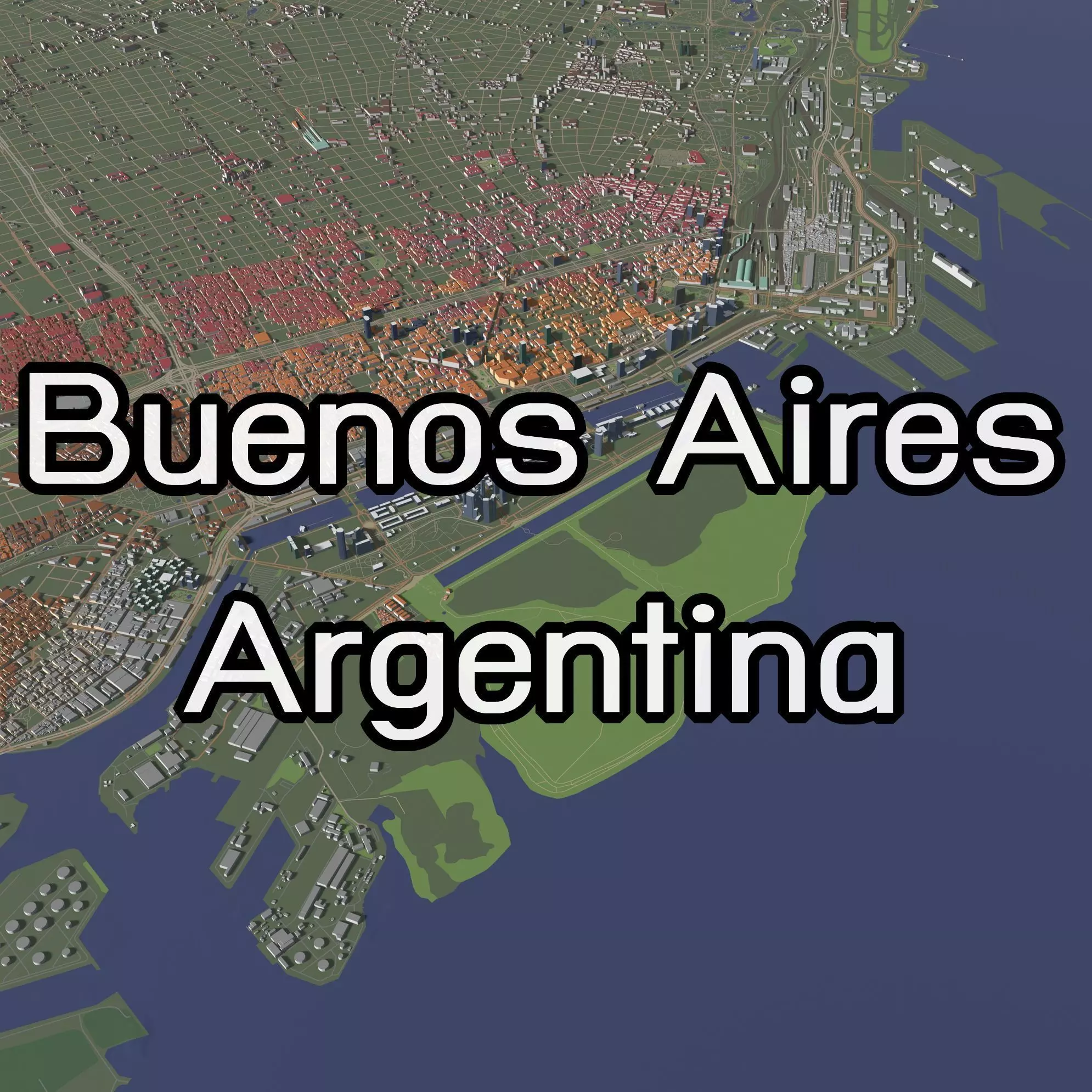 Buenos Aires Argentina - city and urban 3D model