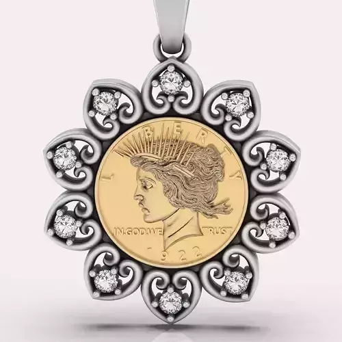 One Dollar Australia Coin Pendant 3d model printable