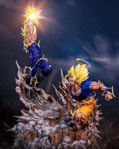 Goku vs Vegeta Dragon Ball Z - STL File for 3D Print 3D model