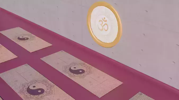 yoga mattress Low-poly 3D model