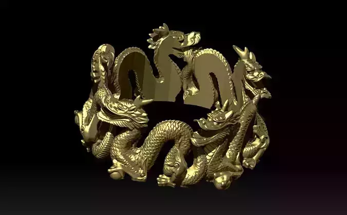 5 five dragons ring